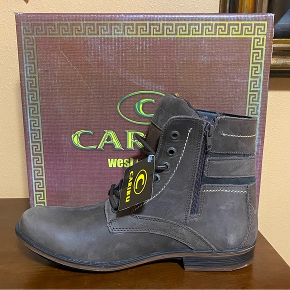 Men\'s Rustic Casual Brown Leather Boots
